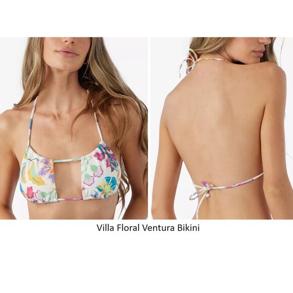 NWT O'Neill Juniors' Halter String Triangle Bikini Top Sizes XS-L $60 12HL903 - Picture 4 of 4